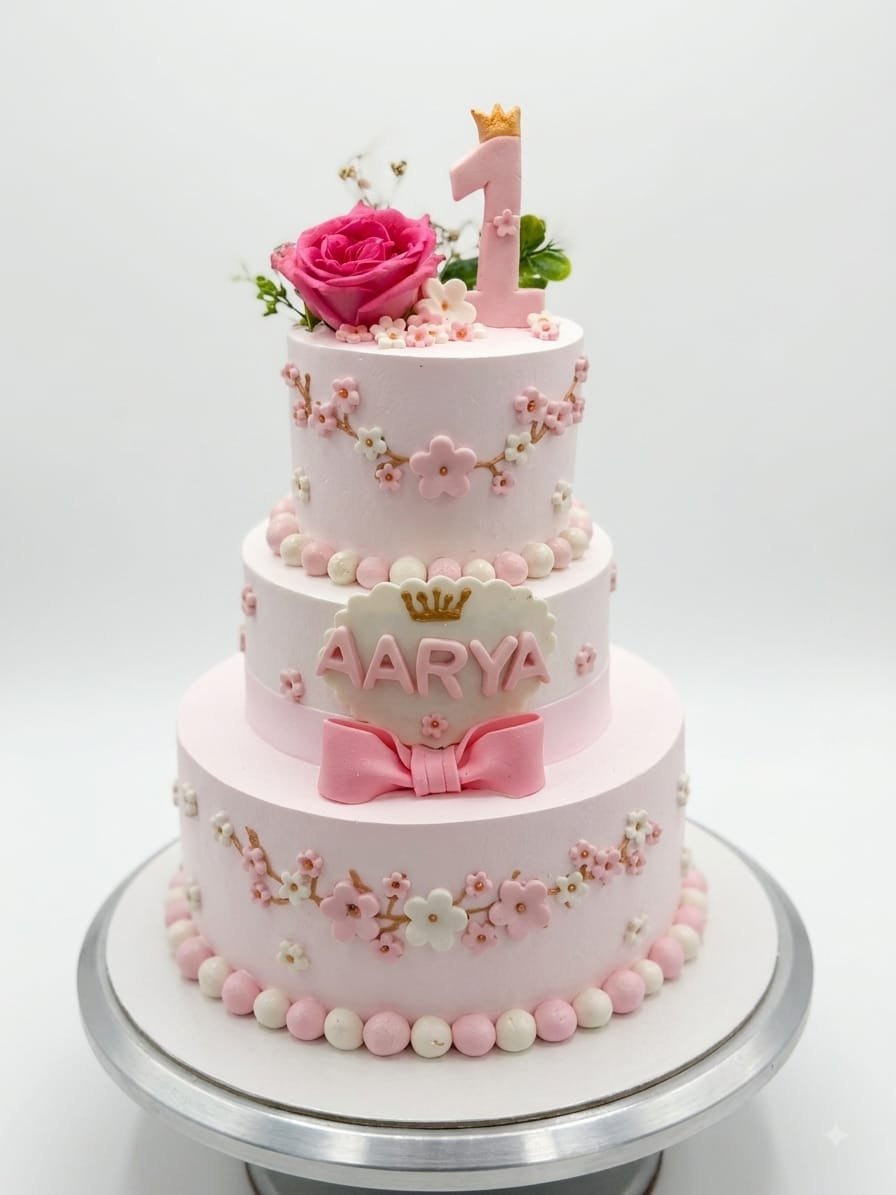 Princess Floral 3-Tier Cake
